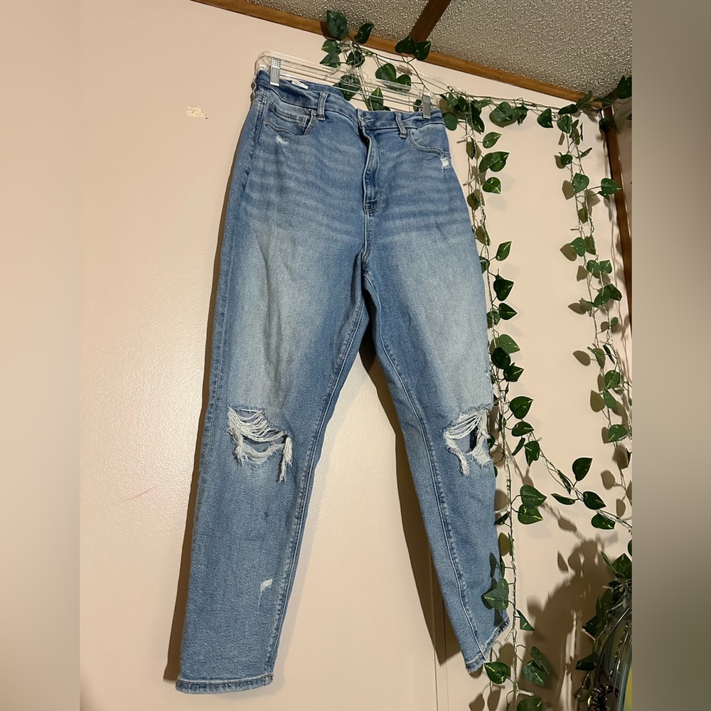 American Eagle Outfitters Light Blue Distressed Skinny Jeans